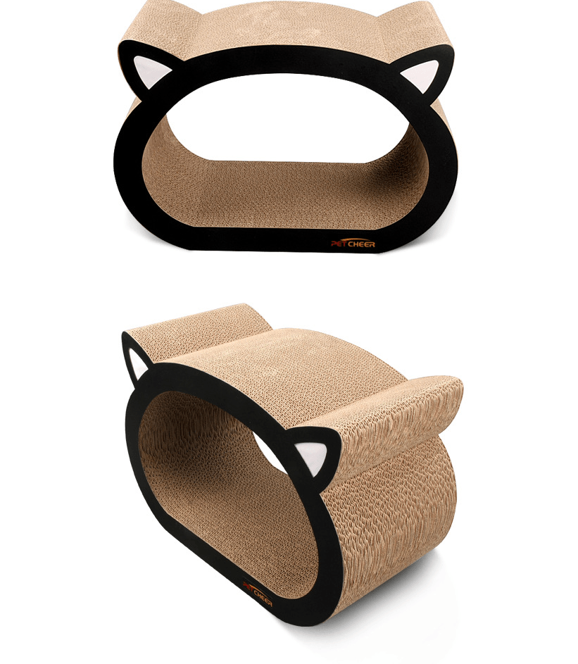 LifePet Cat Head Scratching Board - Durable Cardboard for Stress Relief and Play