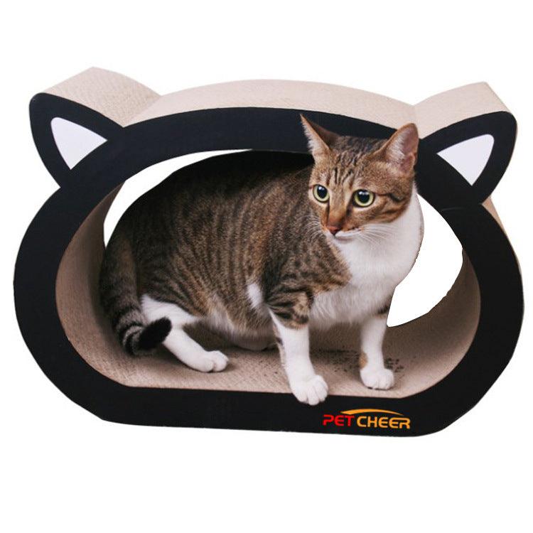 LifePet Cat Head Scratching Board - Durable Cardboard for Stress Relief and Play