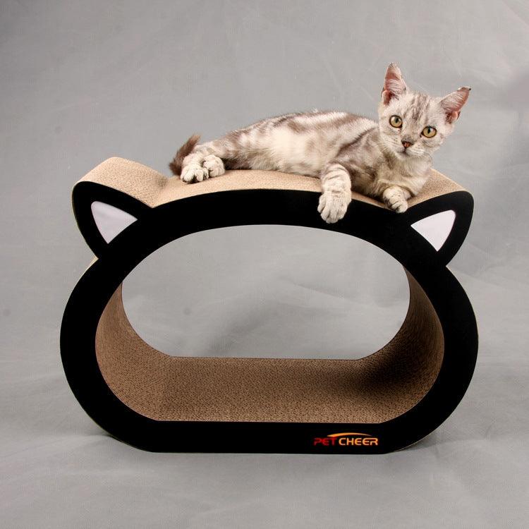 LifePet Cat Head Scratching Board - Durable Cardboard for Stress Relief and Play