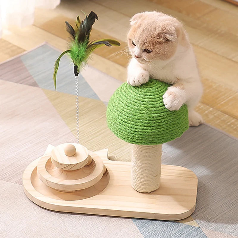 LifePet Interactive Sisal Cat Scratching Post - Durable Design for Active Cats