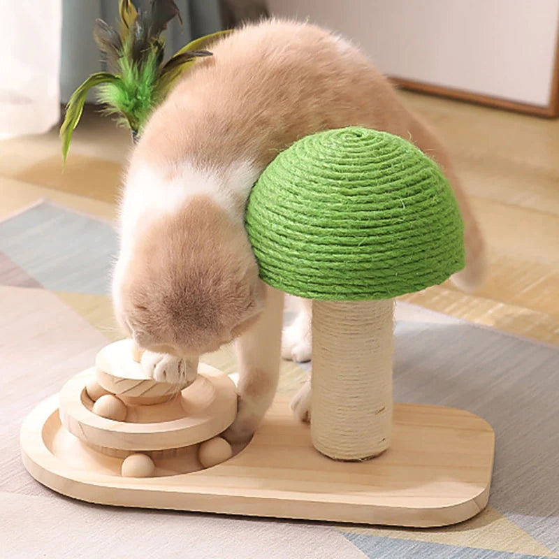 LifePet Interactive Sisal Cat Scratching Post - Durable Design for Active Cats