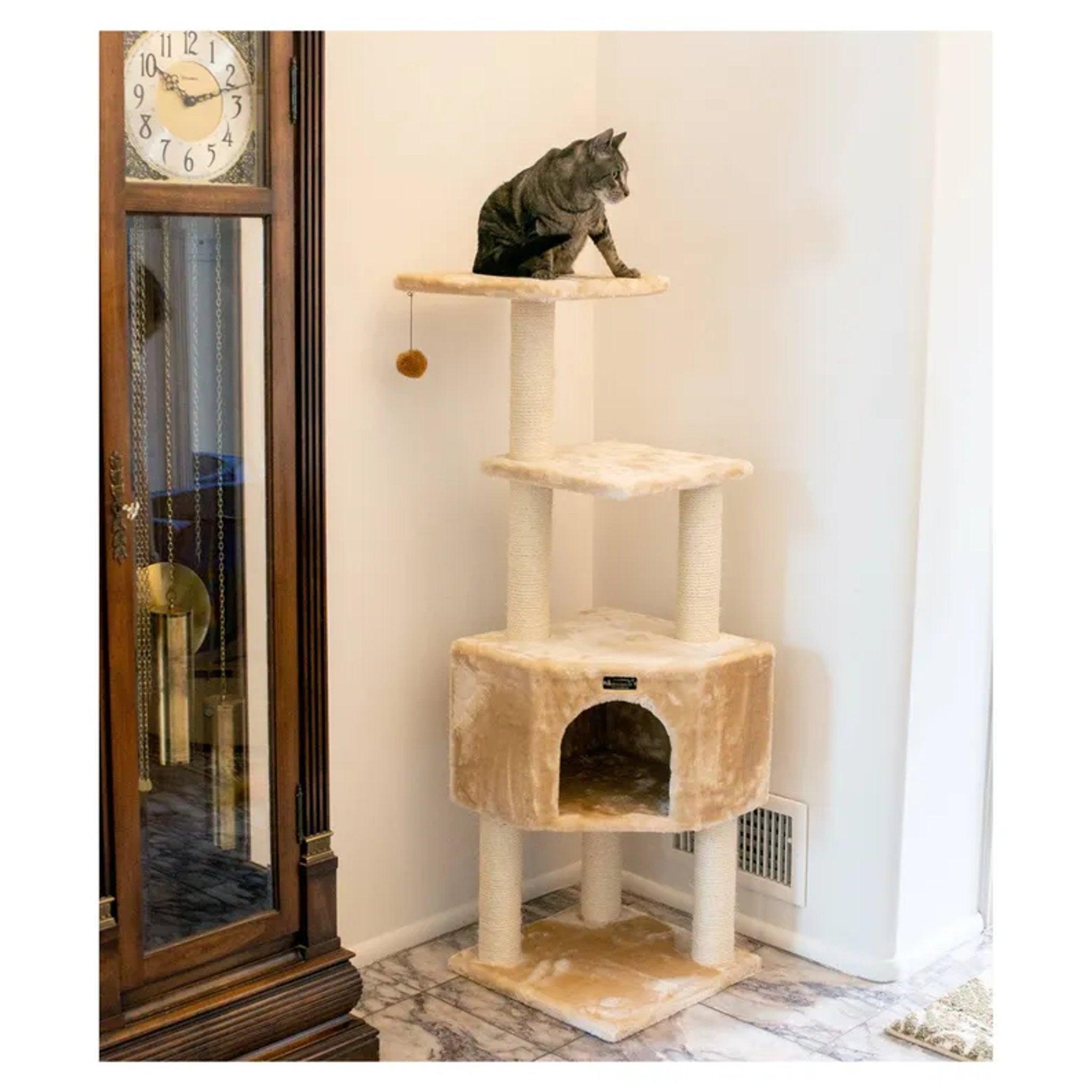 LifePet Cat Tower 48 Inch - Sturdy Multi-Level Play Structure for Cats