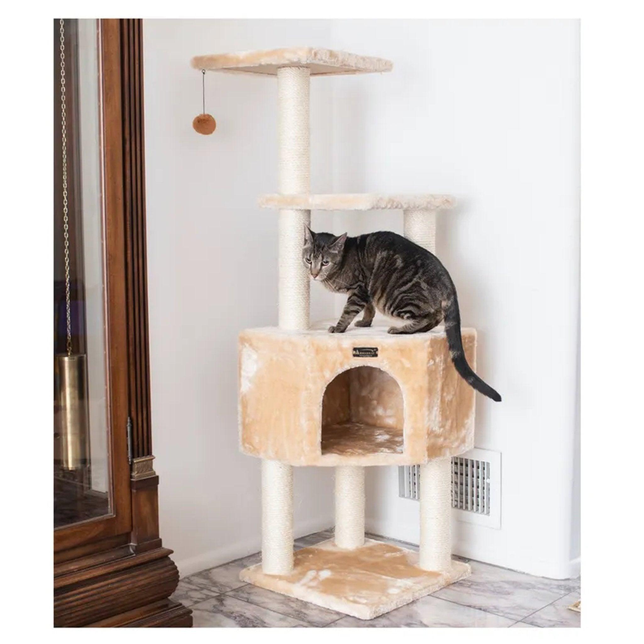 LifePet Cat Tower 48 Inch - Sturdy Multi-Level Play Structure for Cats