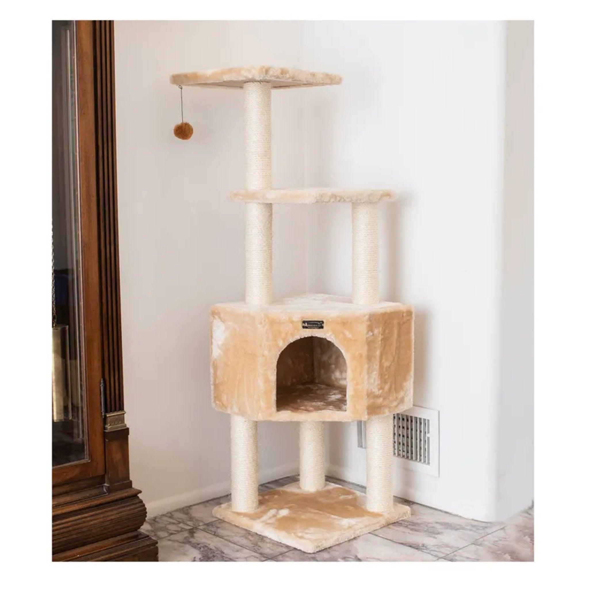 LifePet Cat Tower 48 Inch - Sturdy Multi-Level Play Structure for Cats