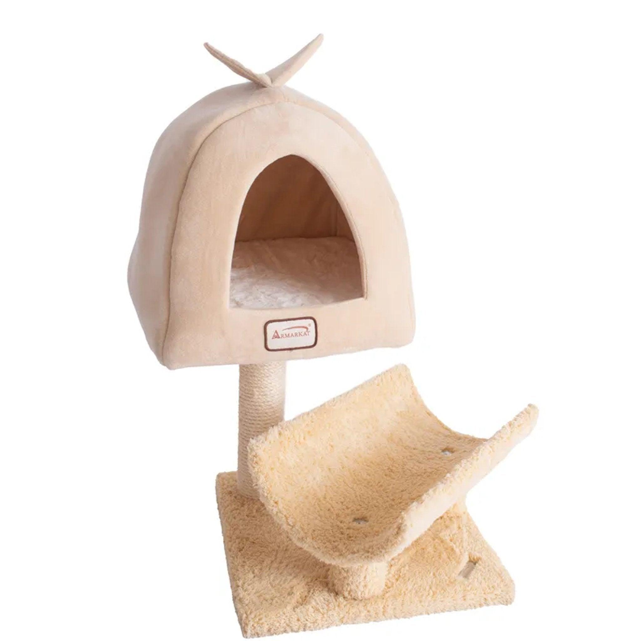 LifePet Cat Condo 3-Tier Scratching Post Faux Fleece - Comfortable and Durable Design