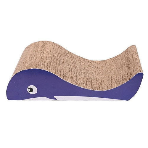 LifePet Cat Scratch Board - Durable Cardboard Claw Sharpener for Healthy Nails - Big Whale Type