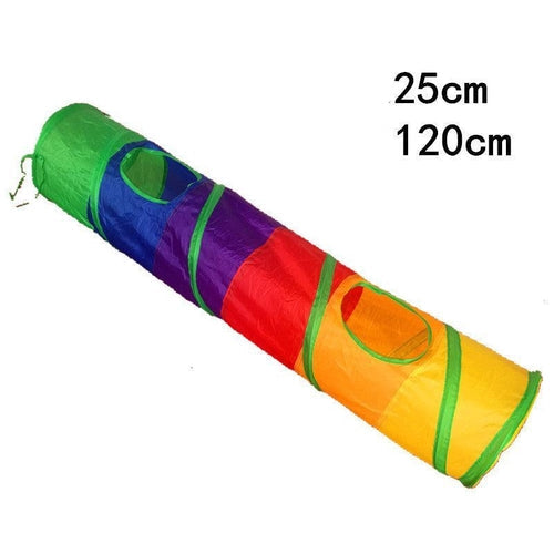 LifePet Cat Adventure Tunnel - Colorful Foldable Design for Fun Playtime - Blue