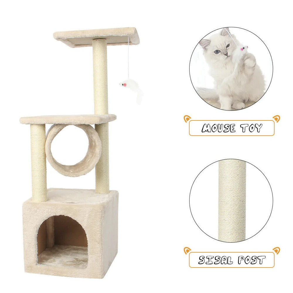 LifePet Multi-Level Cat Tree Tower - Scratching and Climbing Playground for Cats